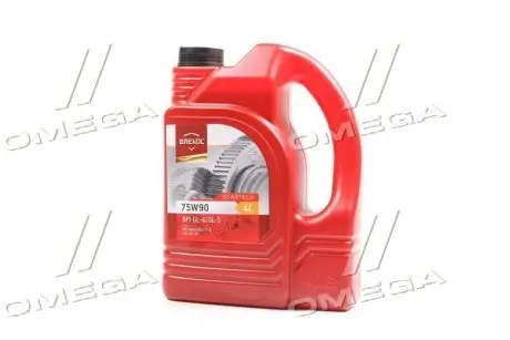 Фото масло трансмисс. GEARTECH EP 75W90 GL-4/GL-5 (Канистра 4л) BREXOL 48391050980 Масло трансмисс. GEARTECH EP 75W90 GL-4/GL-5 (Канистра 4л) BREXOL 48391050980