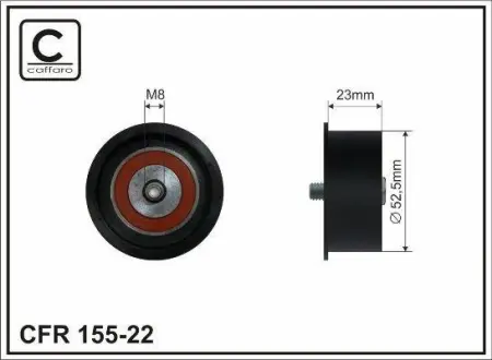 Ролик ремня ГРМ Opel Astra G/H Combo Corsa Meriva Vectra Zafira 1.4-1.8 16V 98- CAFFARO 155-22