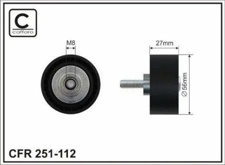 Паразитный ролик поликлинового ремня (8x55x28) BMW 2.0-3.0D 04-17 CAFFARO 251112