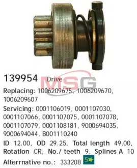 Бендикс CARGO 139954