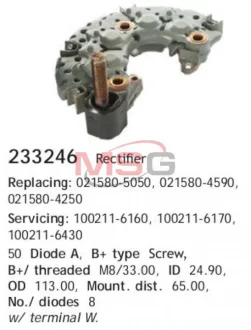 Фото діодний міст CARGO 233246 Діодний міст CARGO 233246