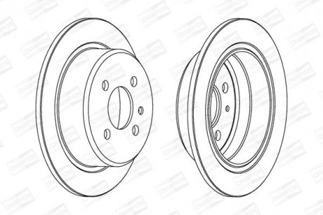 Тормозной диск задний BMW 3-Series, Z1 CHAMPION 561132CH