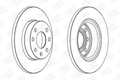 Гальмівний диск OPEL ASCONA, ASTRA, CORSA, KADETT, VECTRA/ BEDFORD/ CHEVROLET/ VAUXHALL CHAMPION 561158CH