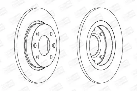 Тормозной диск передний Peugeot 106, 205, 306, 309, 405/Citroen AX, C15, Saxo, ZX CHAMPION 561253CH