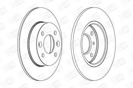 Тормозной диск передний RENAULT CLIO, SUPER 5, TWINGO, EXPRESS CHAMPION 561257CH