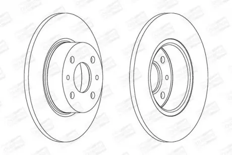 Тормозной диск задний Fiat Bravo/Croma/Linea/Stilo/Chrysler Delta CHAMPION 561329CH