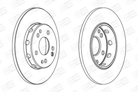 Гальмівний диск передні Mercedes 124, E-Class (W124, S124) CHAMPION 561332CH