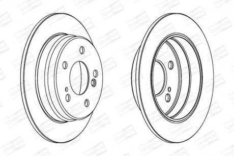 Тормозной диск задний Mercedes 190/W124/Coupe/E-Class CHAMPION 561333CH