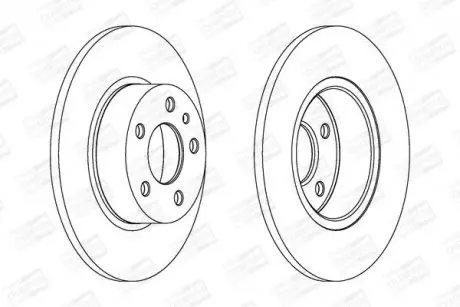 Тормозной диск задний Alfa Romeo 147, 156, 164 / Fiat Linea, Mulripla, Stilo / Lancia CHAMPION 561340CH