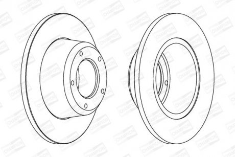 Гальмівний диск передній Land Rover / Range Rover CHAMPION 561352CH