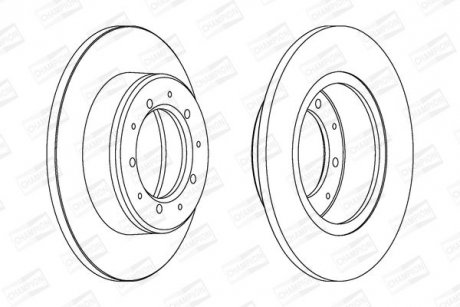 Гальмівний диск задній Land Rover Defender, Range Rover CHAMPION 561353CH (фото 1)