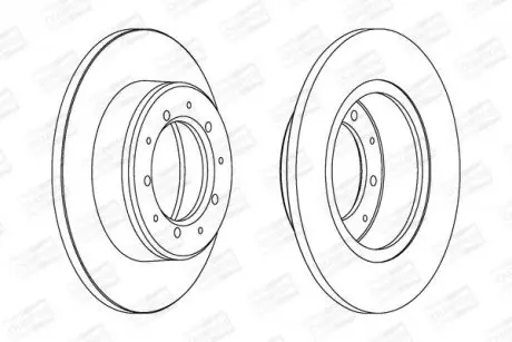 Тормозной диск задний Land Rover Defender, Range Rover CHAMPION 561353CH