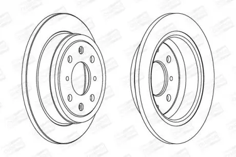 Гальмівний диск задній Honda Accord III, Civic IV, V, VI, Concerto, CRX II, Prelude III / Rover CHAMPION 561383CH