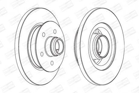 Тормозной диск передний VW Transporter III CHAMPION 561437CH1