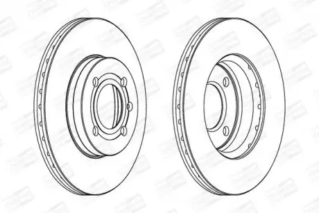 Диск тормозной передний (кратно 2шт.) VW Polo III (95-09) CHAMPION 561448CH