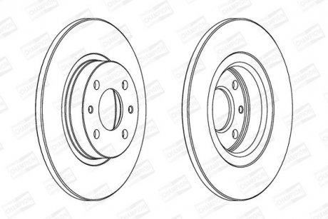 Гальмівний диск передній Alfa Romeo / Fiat / Lancia / Nissan CHAMPION 561469CH