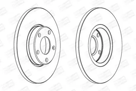 Тормозной диск передний Audi 100, A4, A6/Volvo 7700, 8500, 8700, 9700, 9900 CHAMPION 561547CH
