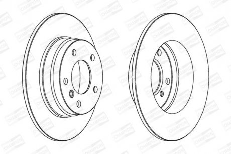 Гальмівний диск задній BMW 3-Series/Hyundai Veloster CHAMPION 561552CH