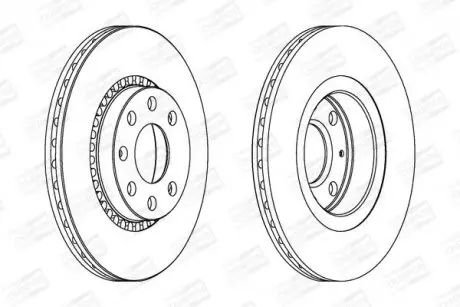 Гальмівний диск передній Opel Astra/Corsa/Vectra CHAMPION 561588CH