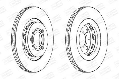 Тормозной диск передний VW Corrado / Golf / Passat / Seat Cordoba / Ibiza CHAMPION 561608CH