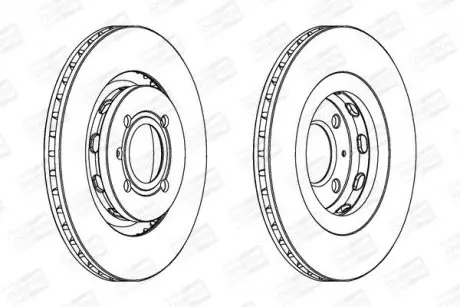 Тормозной диск передний VW Corrado / Golf / Passat / Seat Cordoba / Ibiza CHAMPION 561608CH
