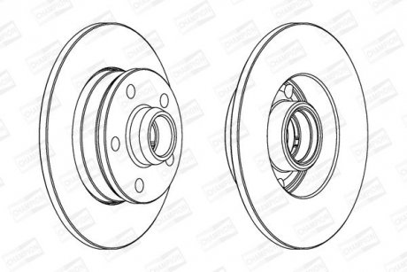 Тормозной диск задний Seat Toledo / VW Golf / Passat / Vento CHAMPION 561620CH