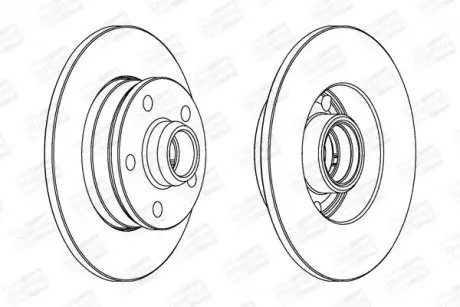 Тормозной диск задний Seat Toledo / VW Golf / Passat / Vento CHAMPION 561620CH