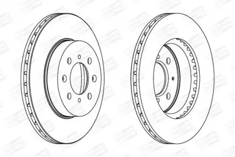Гальмівний диск передній Honda City V, Civic IV, V, VI, VII, CRX, Insight, Jazz III, IV / Rover / MG CHAMPION 561630CH
