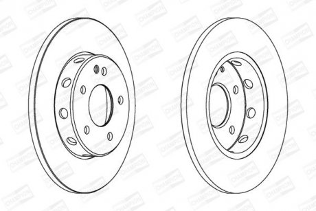 Гальмівний диск передній Mercedes C-Class (W202) (1993->) CHAMPION 561696CH