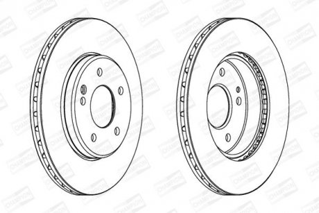 Тормозной диск передний Mercedes C-Class/Fiat Strada CHAMPION 561697CH