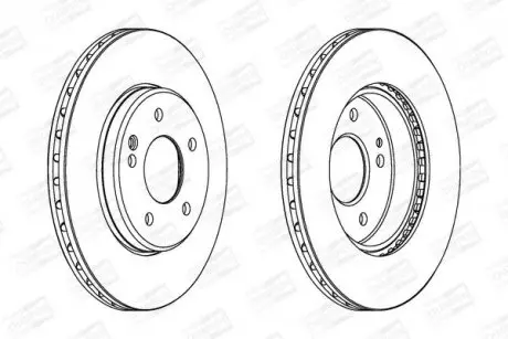 Тормозной диск передний Mercedes C-Class/Fiat Strada CHAMPION 561697CH