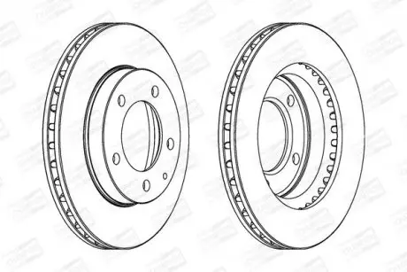 Гальмівний диск передній Mazda 626, MX-6, Premacy, Xedos, B-Serie CHAMPION 561716CH