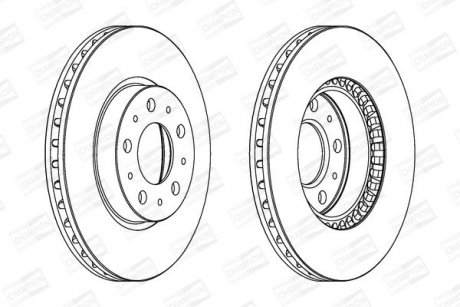 Тормозной диск передний Volvo 850, 940, C70, S70, S90, V70, V90, XC70 (1996->) CHAMPION 561866CH