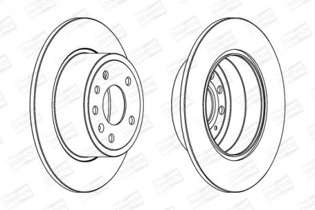 Диск гальмівний задній (кратно 2шт.) Opel/Vauxhall Vectra CHAMPION 561962CH
