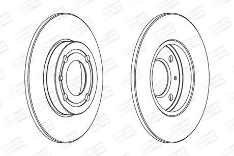 VW гальмівний диск передній Polo 94- CHAMPION 561980CH