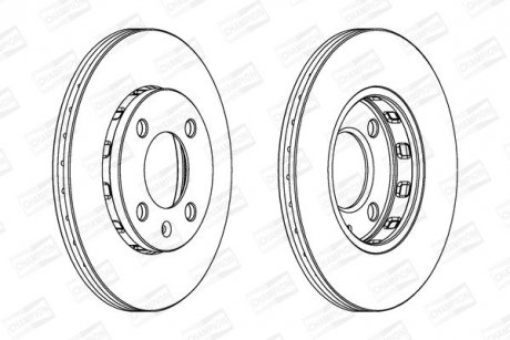 Гальмівний диск передній BMW 1-Series / VW Polo / Lupo / Seat Arosa CHAMPION 561981CH