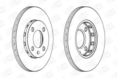Тормозной диск передний BMW 1-Series/VW Polo/Lupo/Seat Arosa CHAMPION 561981CH
