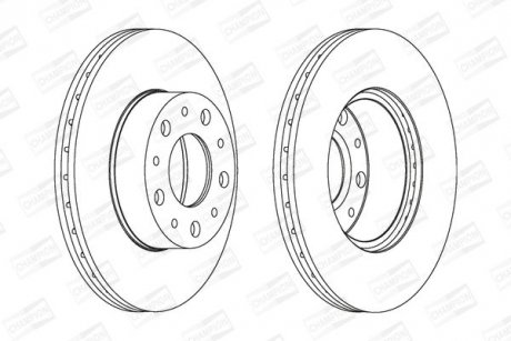 Гальмівний диск передній CITROËN JUMPER/ FIAT DUCATO/ PEUGEOT BOXER CHAMPION 561984CH