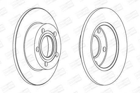 Диск гальмівний задній (кратно 2шт.) Audi A4, A4 Avant Quattro CHAMPION 562005CH