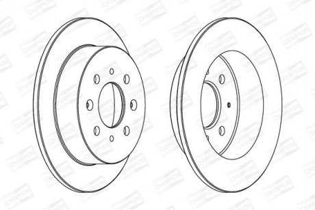 Гальмівний диск задній Honda Civic, Jazz / Acura Integra CHAMPION 562016CH (фото 1)