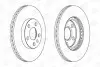 Диск тормозной передний (257x20мм) Fiat PSA 95-06 CHAMPION 562033CH (фото 1)