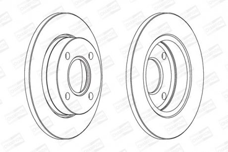 Гальмівний диск передній FORD FIESTA, KA/ MAZDA 121 CHAMPION 562038CH