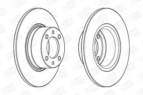 Диск гальмівний передній (кратно 2шт.) MERCEDES-BENZ A-CLASS (W168) 97-05 CHAMPION 562049CH