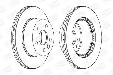 Гальмівний диск MERCEDES-BENZ V-CLASS, VITO CHAMPION 562054CH