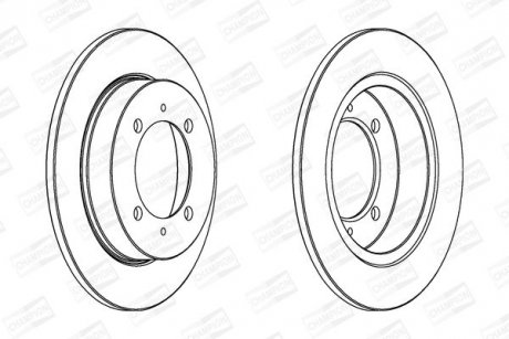 Гальмівний диск задній Mitsubishi Carisma, SpaceStar / Volvo S40, V40 CHAMPION 562059CH