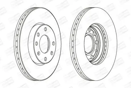 Диск тормозной передний (кратно 2шт.) Opel Astra (98-) CHAMPION 562069CH