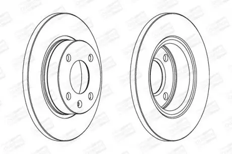 Тормозной диск передний VW Caddy/Skoda Felicia CHAMPION 562073CH (фото 1)