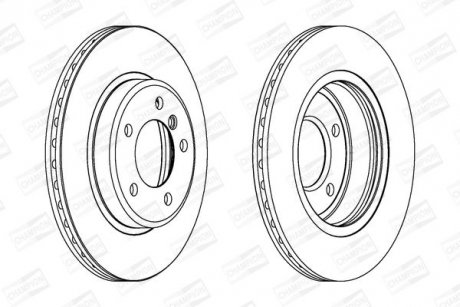 Тормозной диск передний BMW 3-Series, Z3, Z4 CHAMPION 562090CH