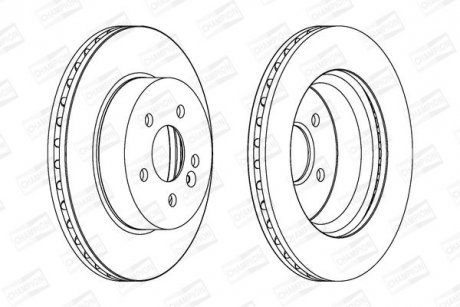 Тормозной диск передний Mercedes M-Class (W163) (1998->) CHAMPION 562099CH