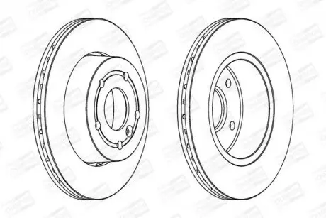 Тормозной диск передний Land Rover / Range Rover CHAMPION 562110CH